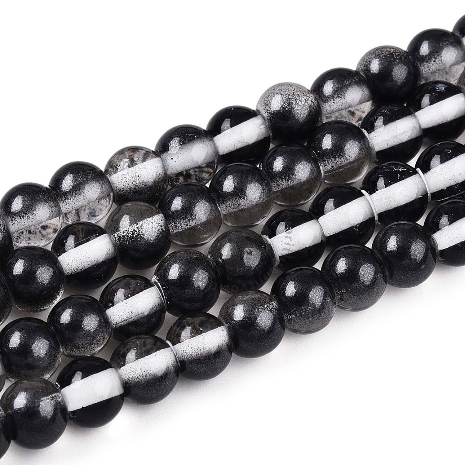 Sklenené korálky, 6 mm - 20 ks