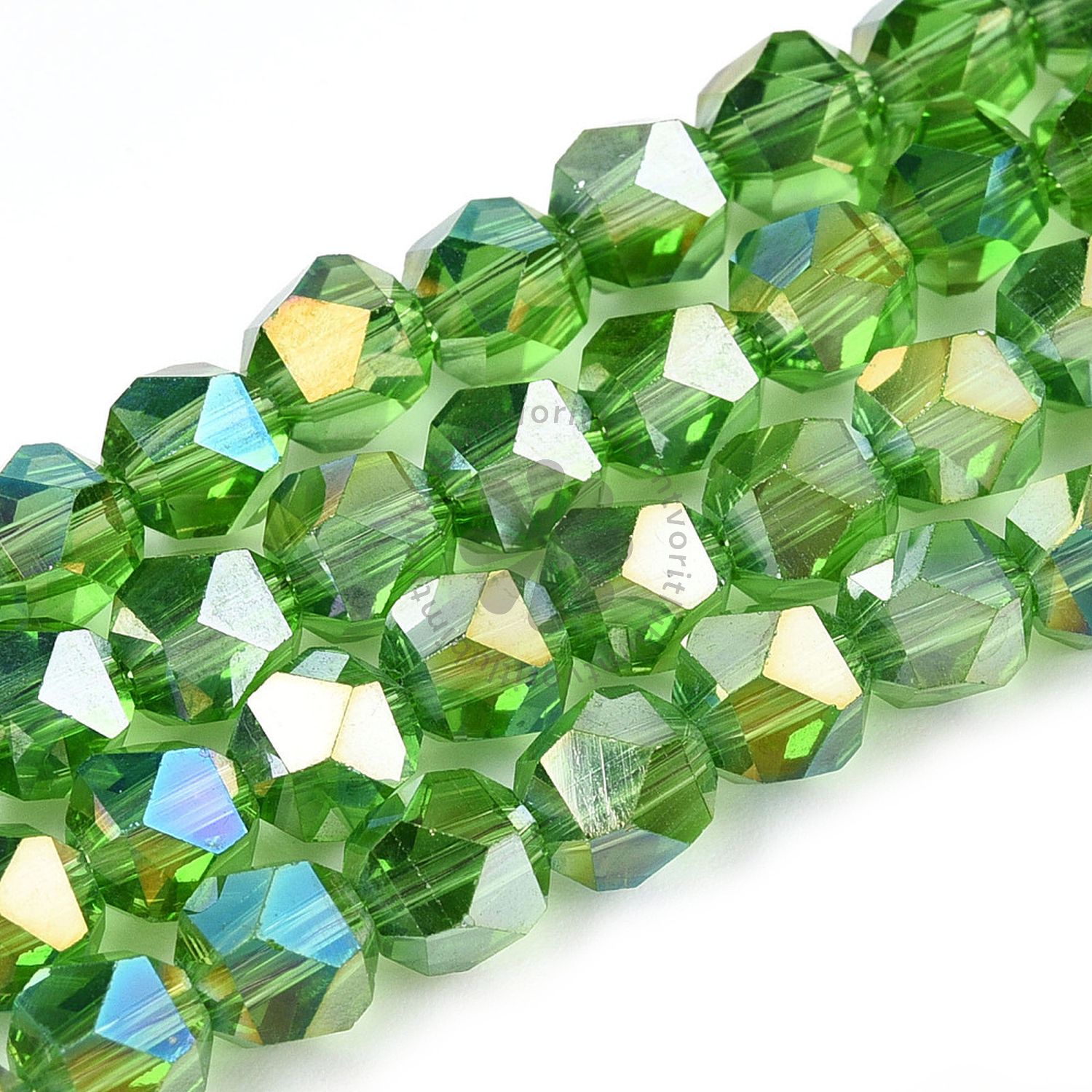 Brúsené korálky, 6 mm - 10 ks