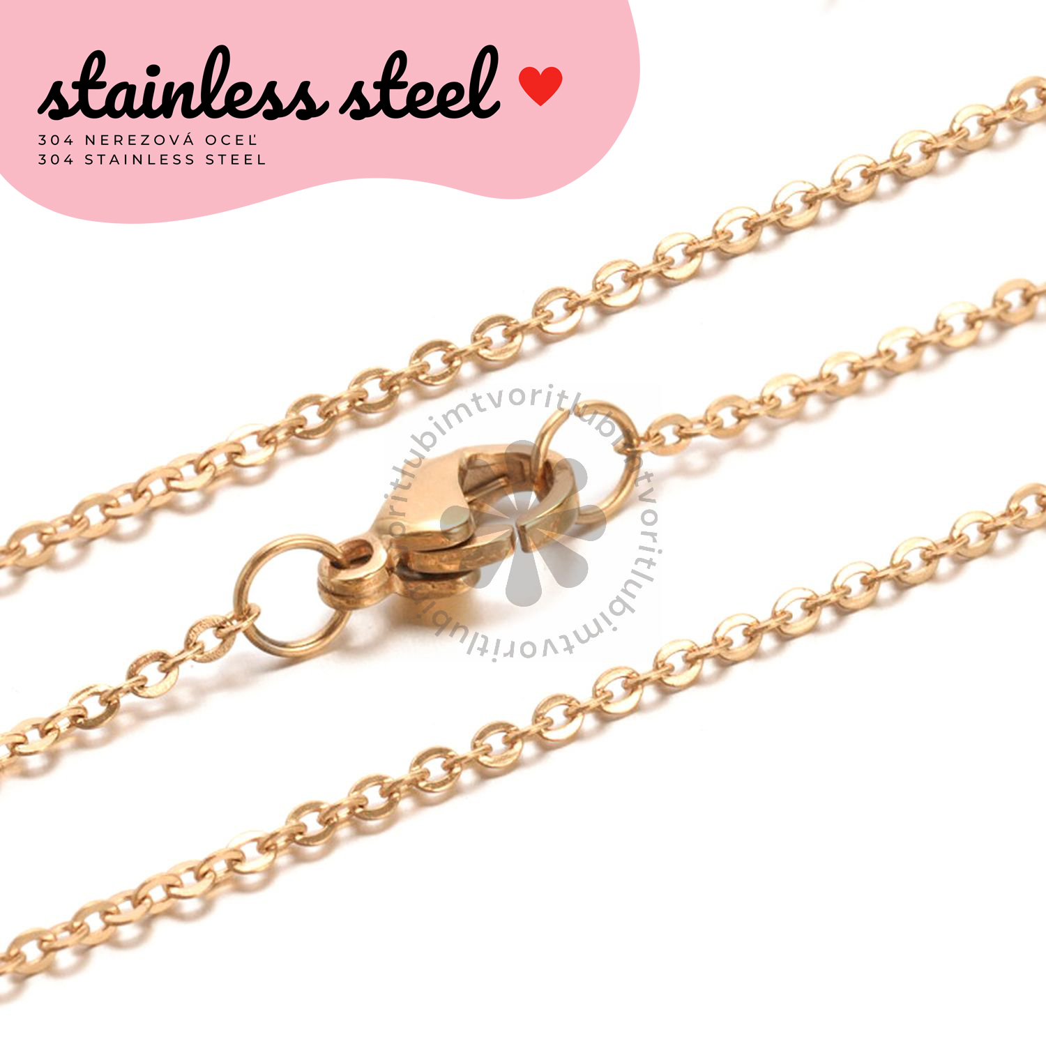 Retiazka kovová, 2 mm - 50 cm