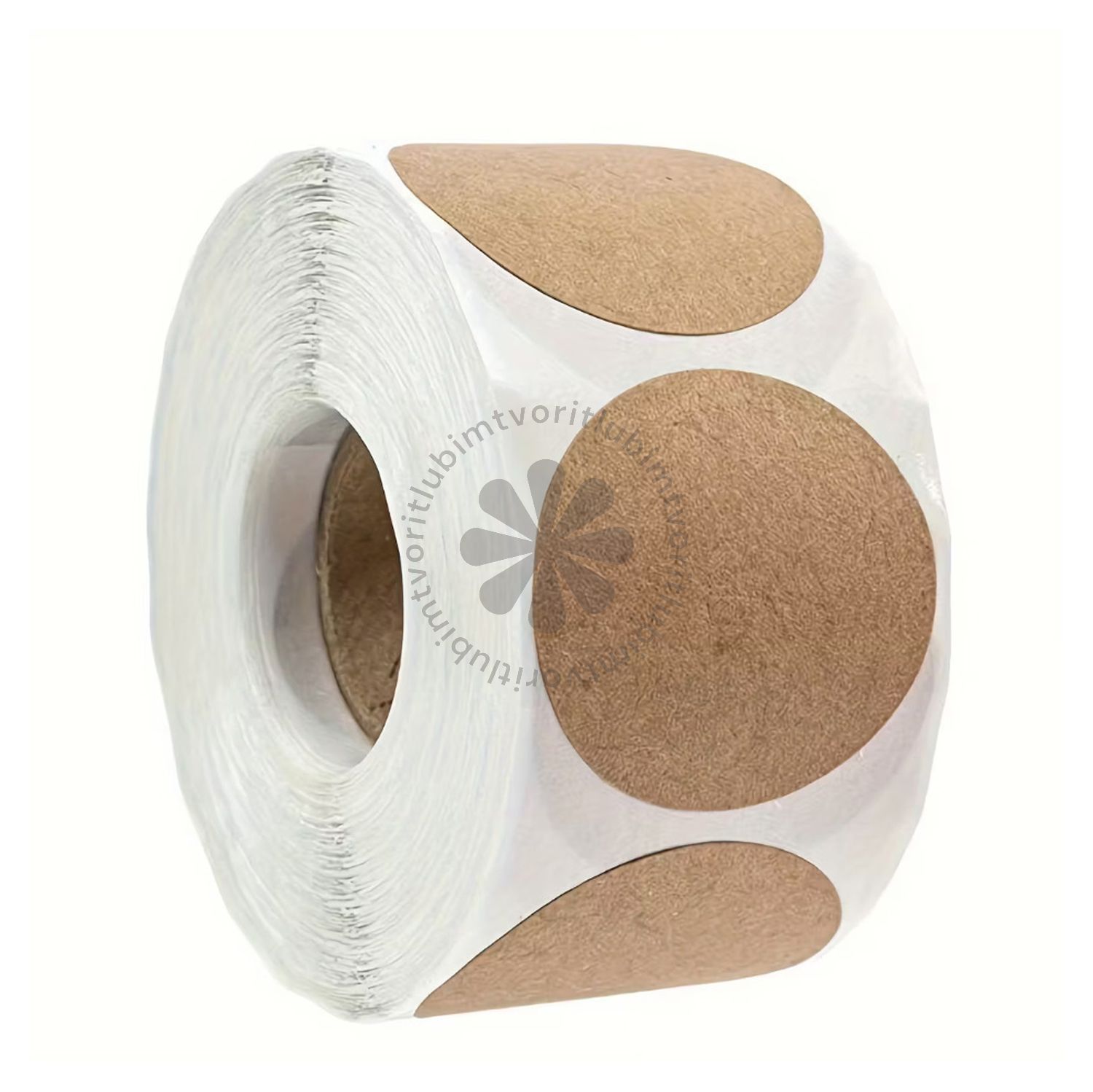 Nálepky čisté béžové - 1 rolka