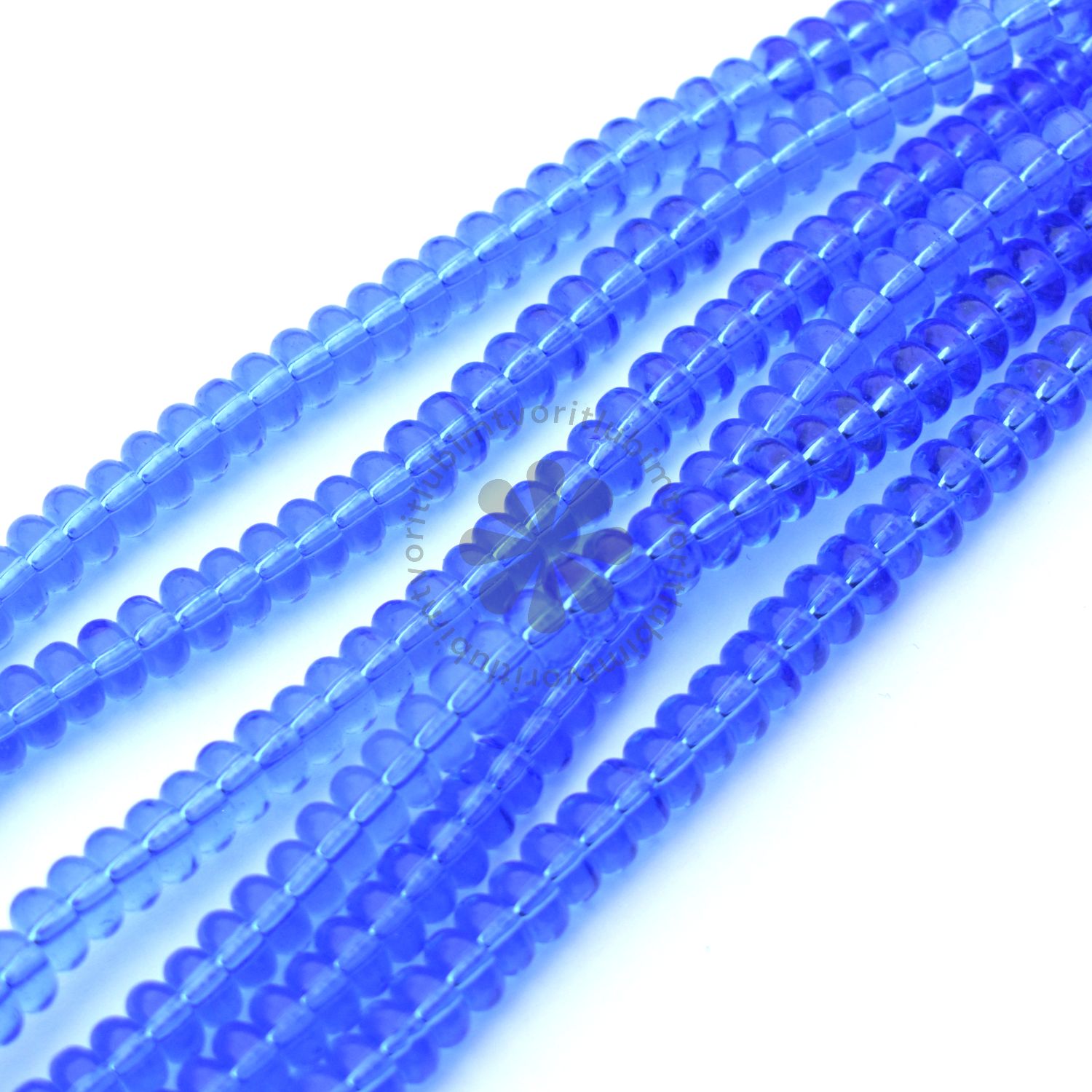 Sklenené korálky, 6x3 mm - 20 ks