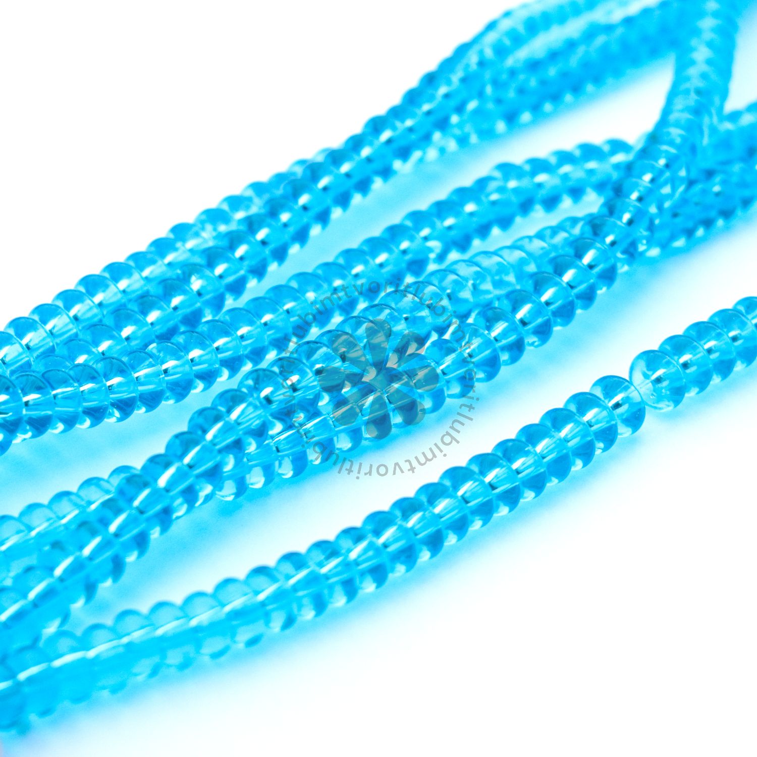 Sklenené korálky, 6x3 mm - 20 ks