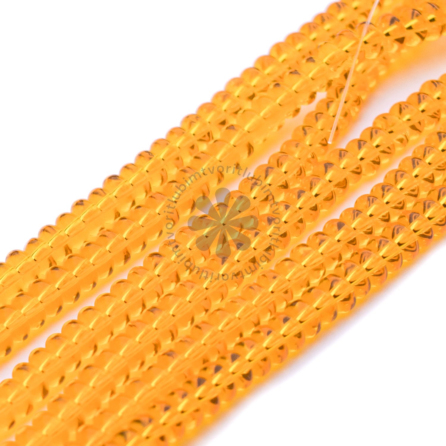 Sklenené korálky, 6x3 mm - 20 ks