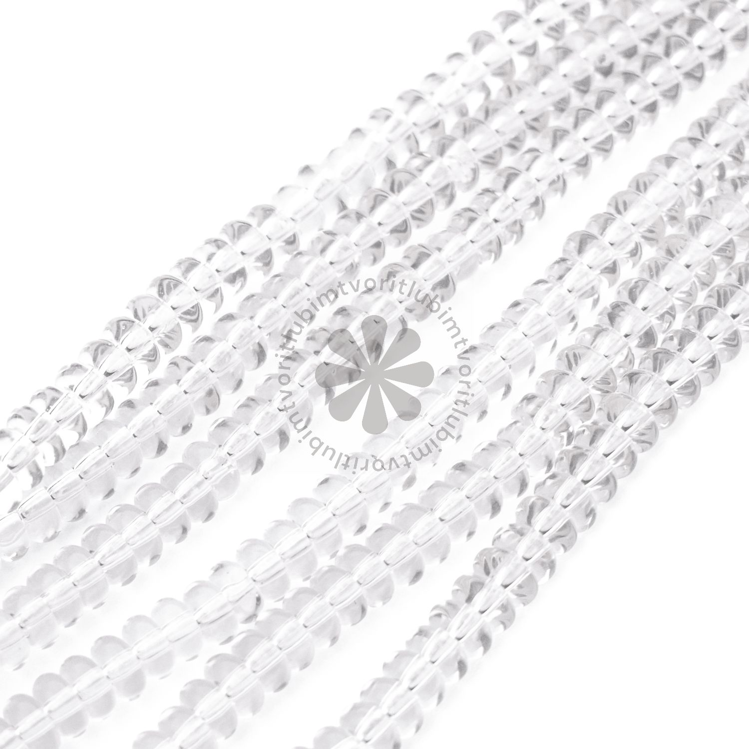 Sklenené korálky, 6x3 mm - 20 ks