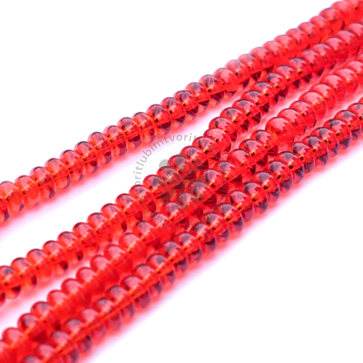 Sklenené korálky, 6x3 mm - 20 ks