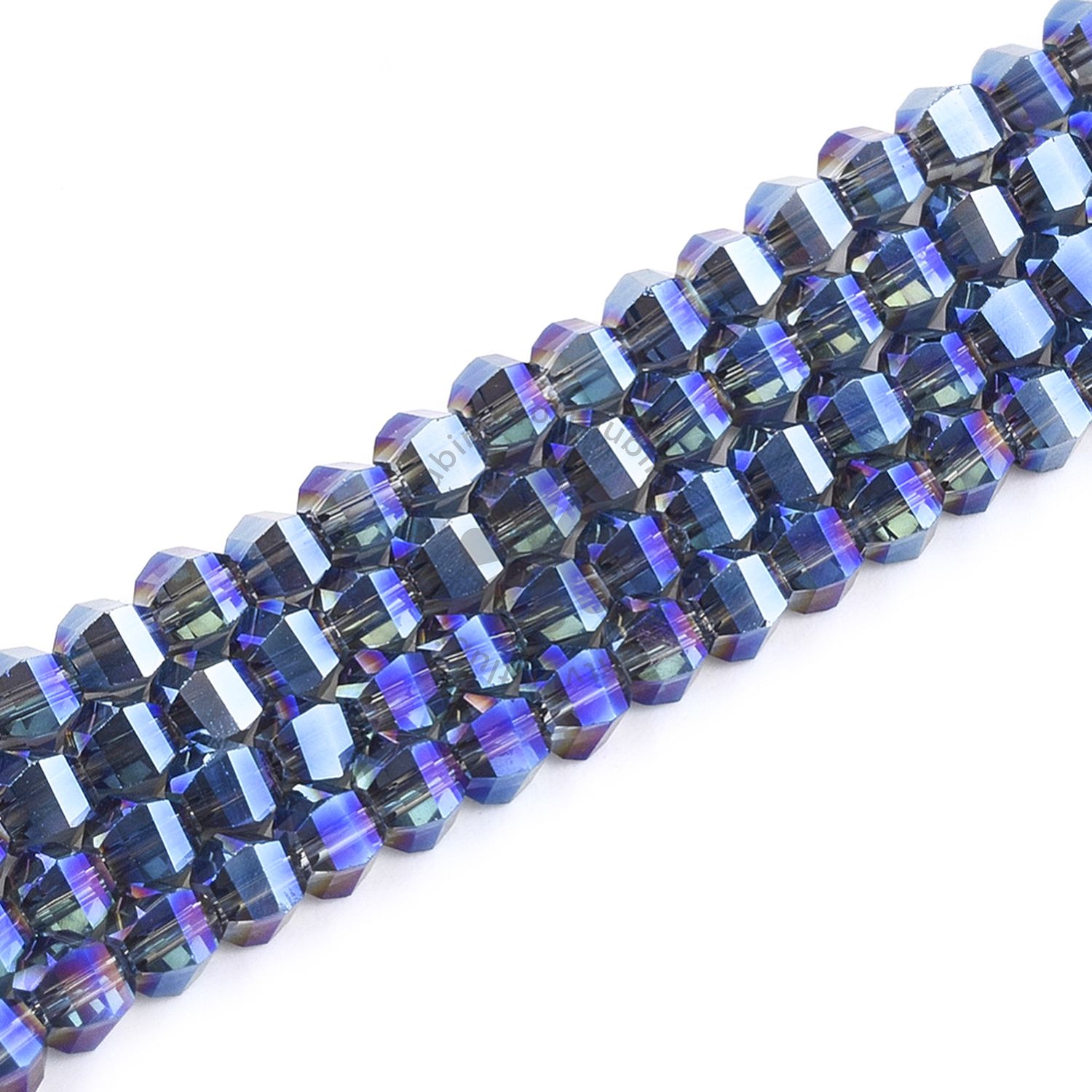 Sklenené brúsené korálky, 4 mm - 1 vlasec