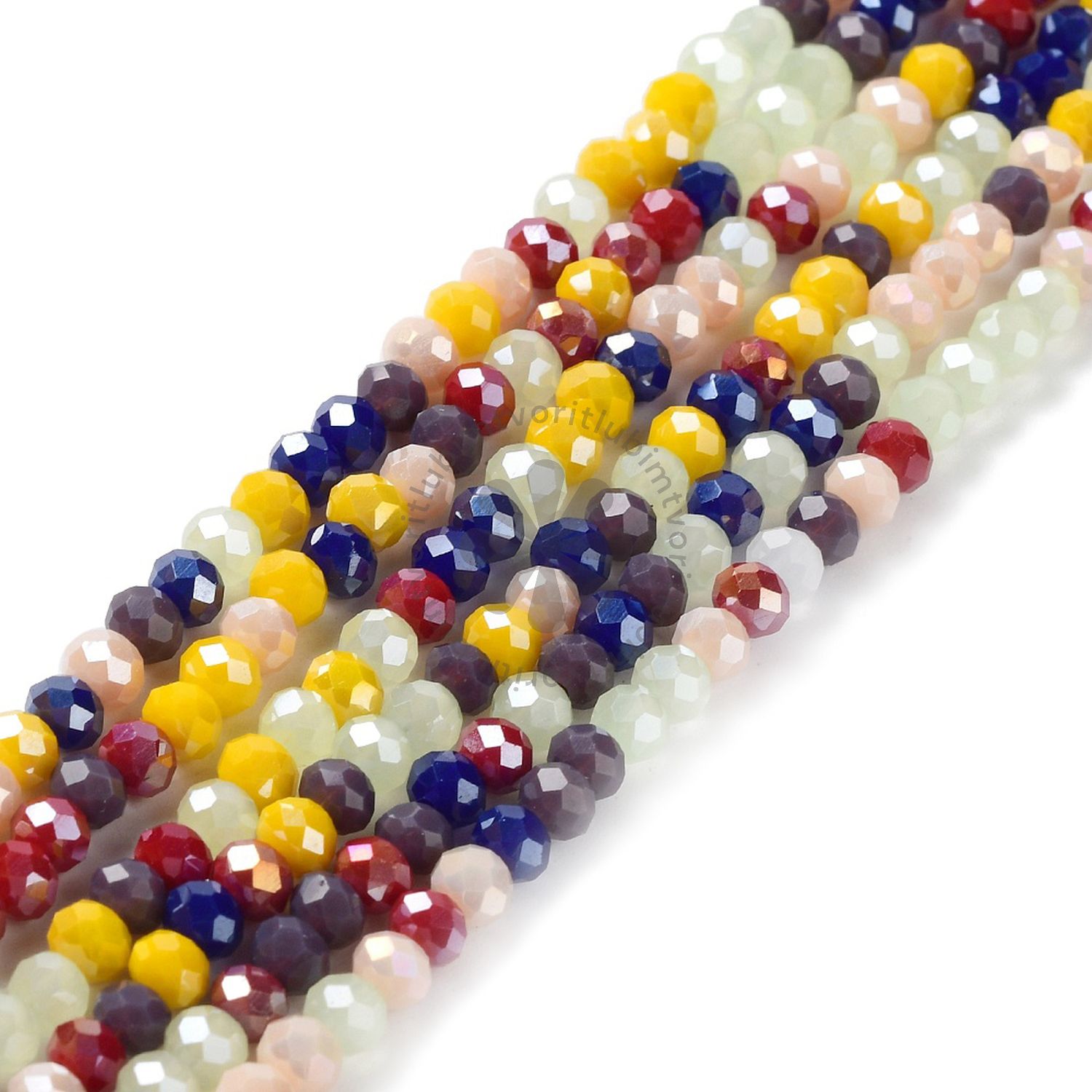 Sklenené brúsené korálky, 4x3 mm - 120 ks