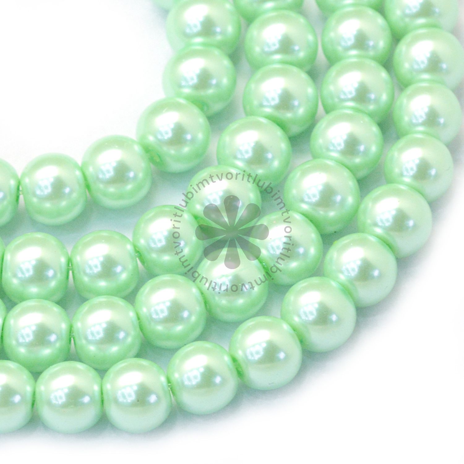 Sklenené perly, 6 mm - 10 g (cca 35 ks)