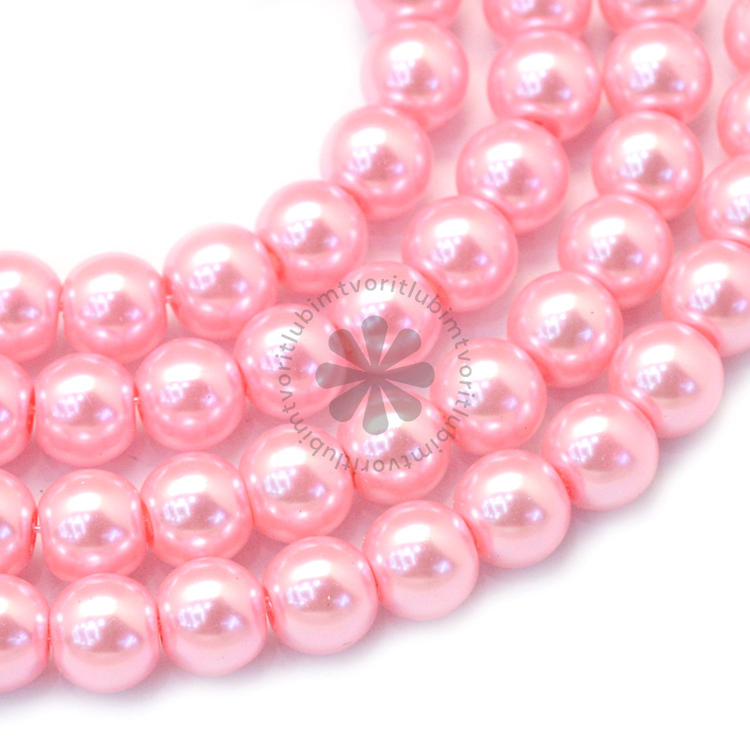 Sklenené perly, 6 mm - 10 g (cca 35 ks)