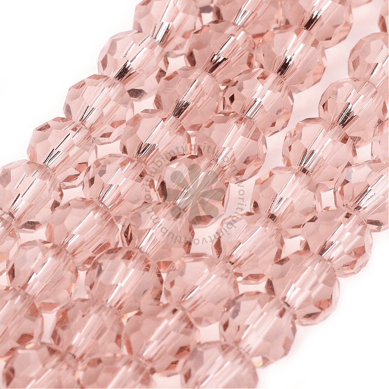 Brúsené korálky, 4 mm - 1 vlasec