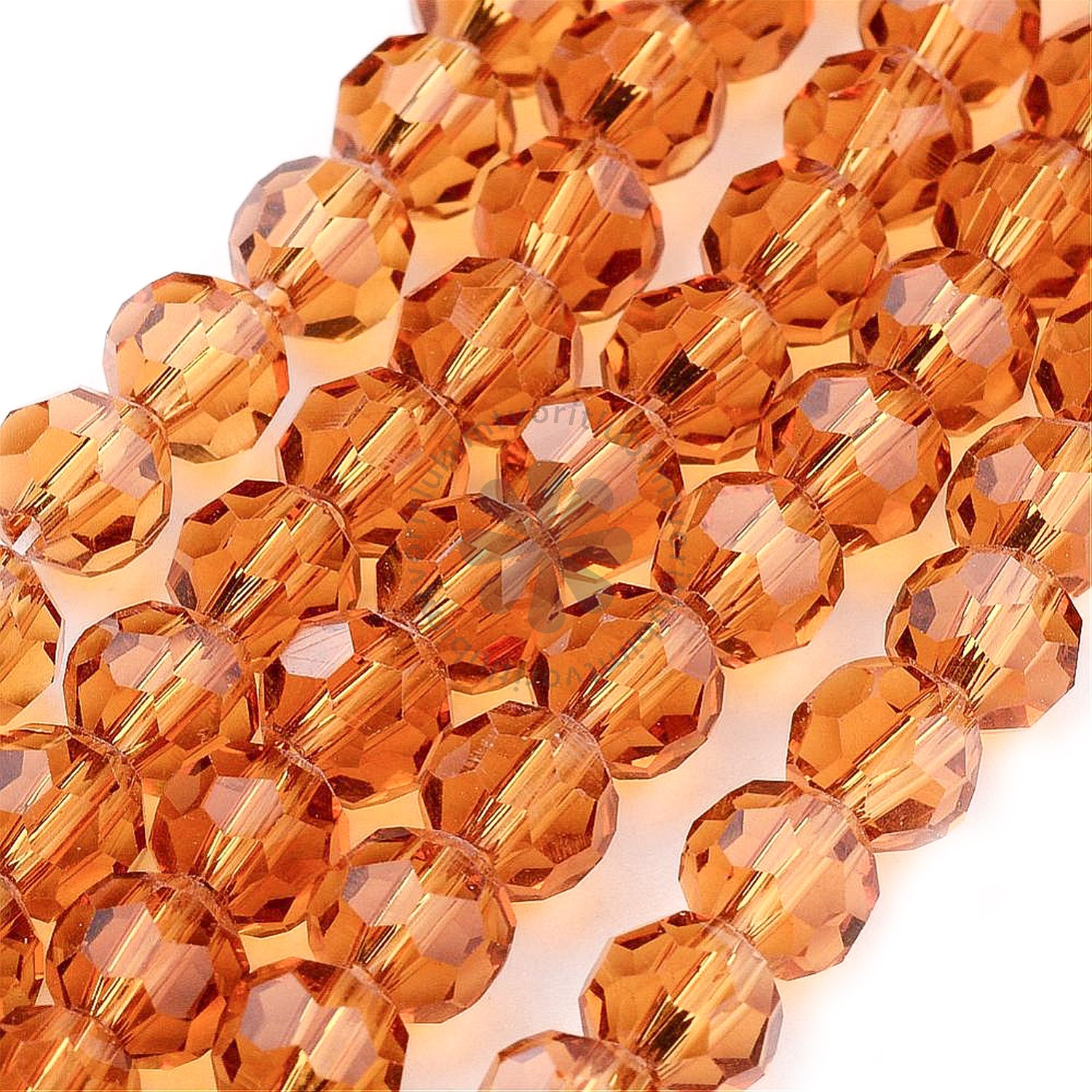 Brúsené korálky, 4 mm - 1 vlasec