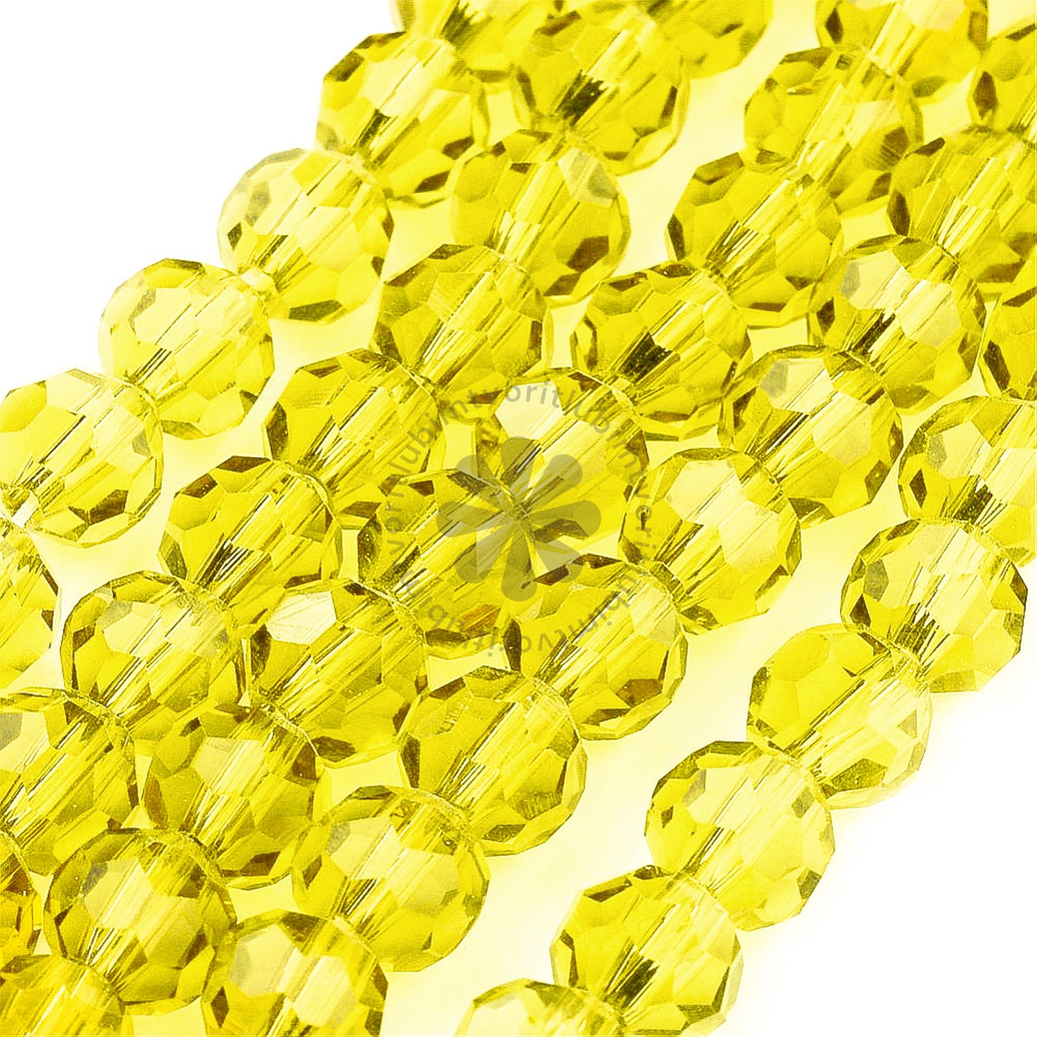 Brúsené korálky, 4 mm - 1 vlasec