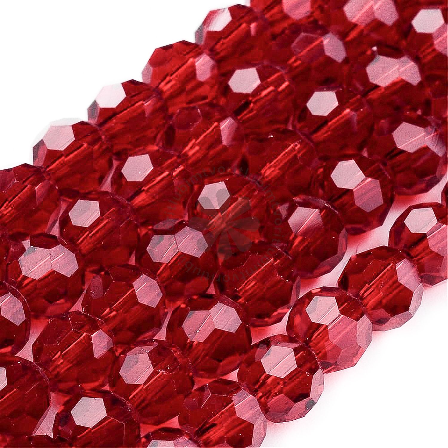 Brúsené korálky, 4 mm - 1 vlasec