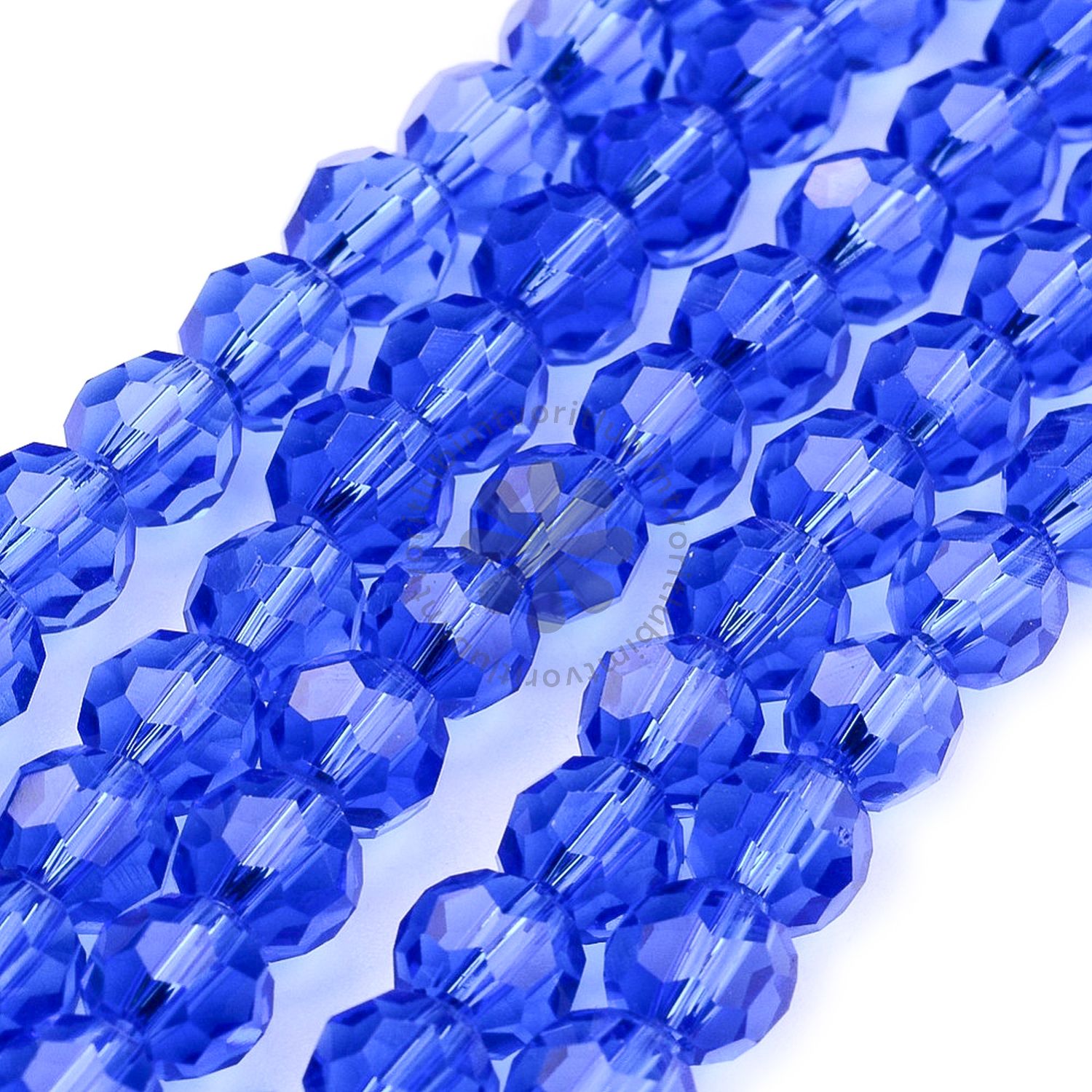 Brúsené korálky, 4 mm - 1 vlasec