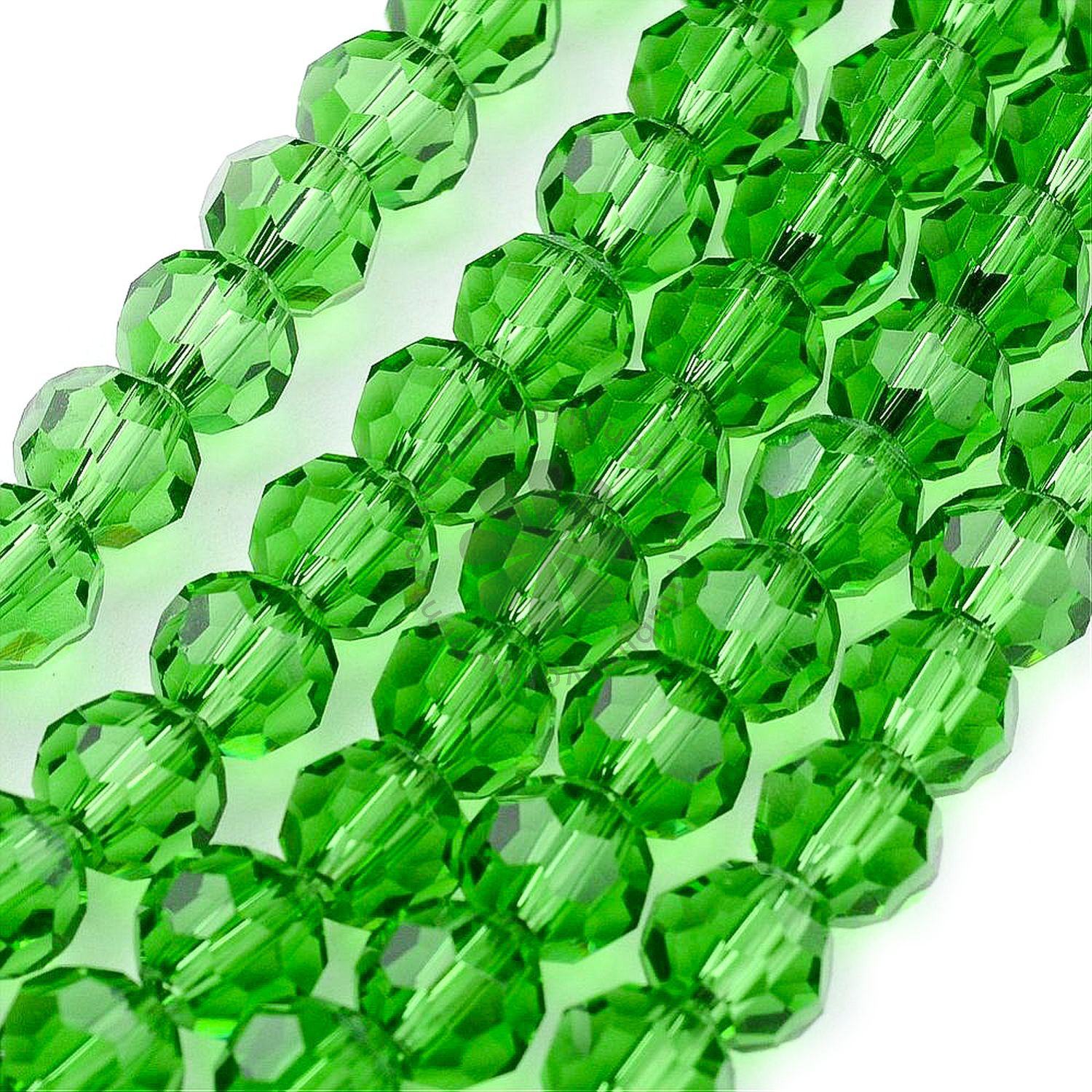 Brúsené korálky, 4 mm - 1 vlasec