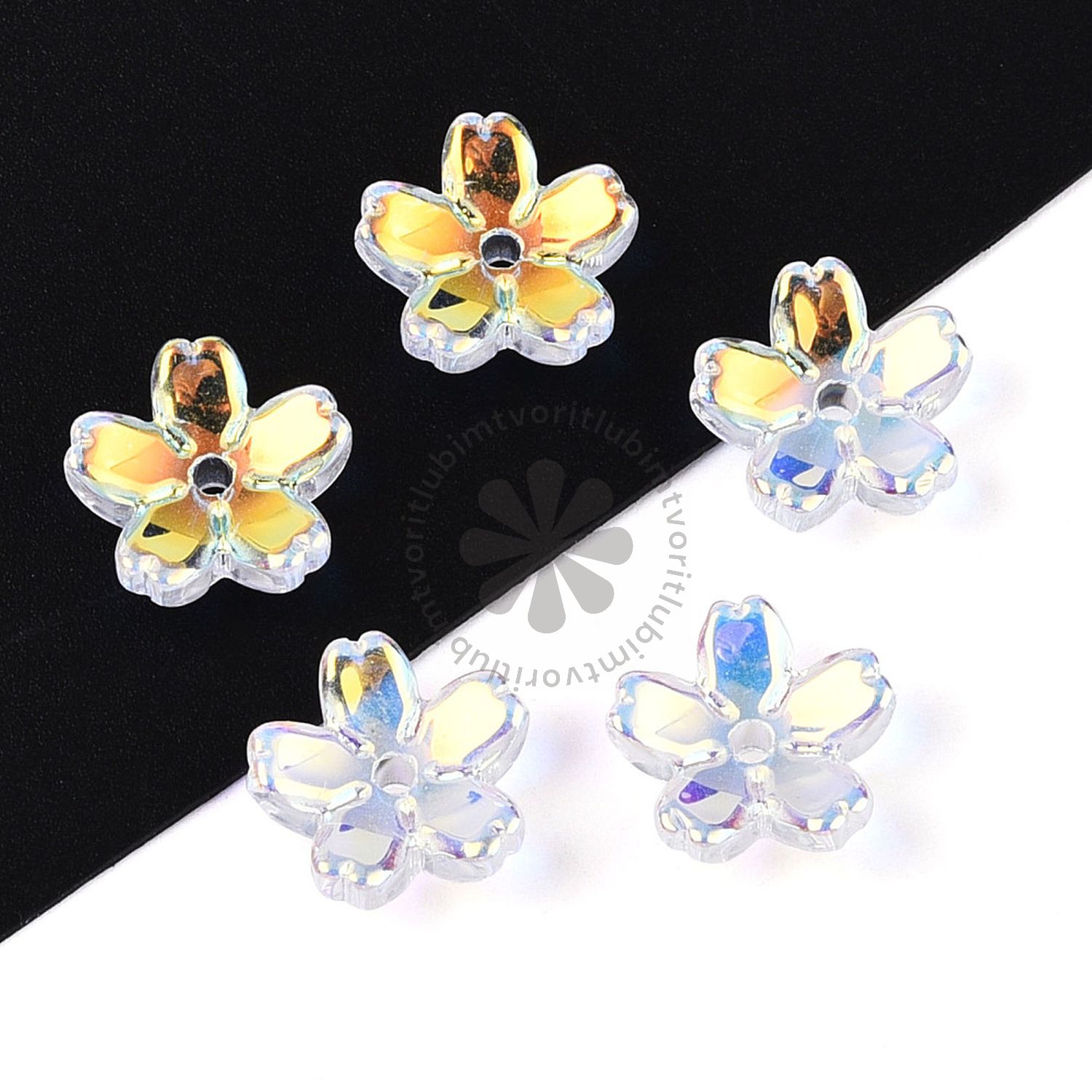 Sklenené Kaplíky, 10 mm - 10 ks