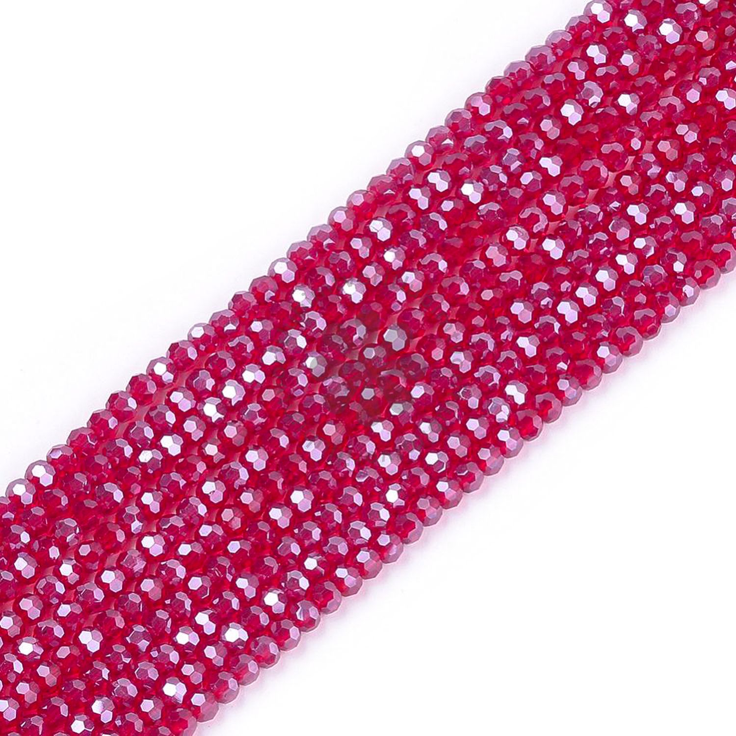 Brúsené korálky, 4 mm - 1 vlasec