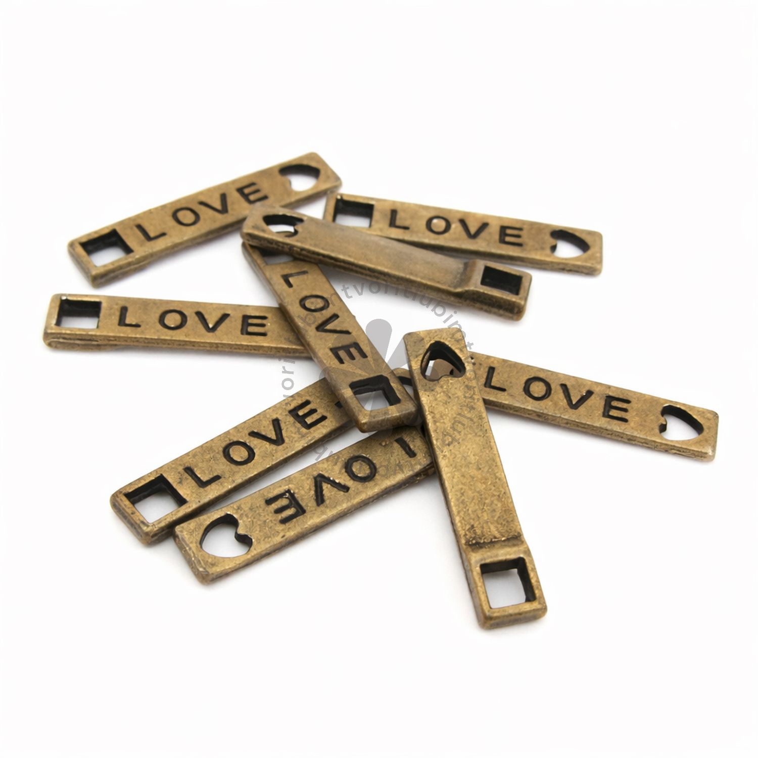 Spojovník "LOVE", 21x4 mm - 10 ks