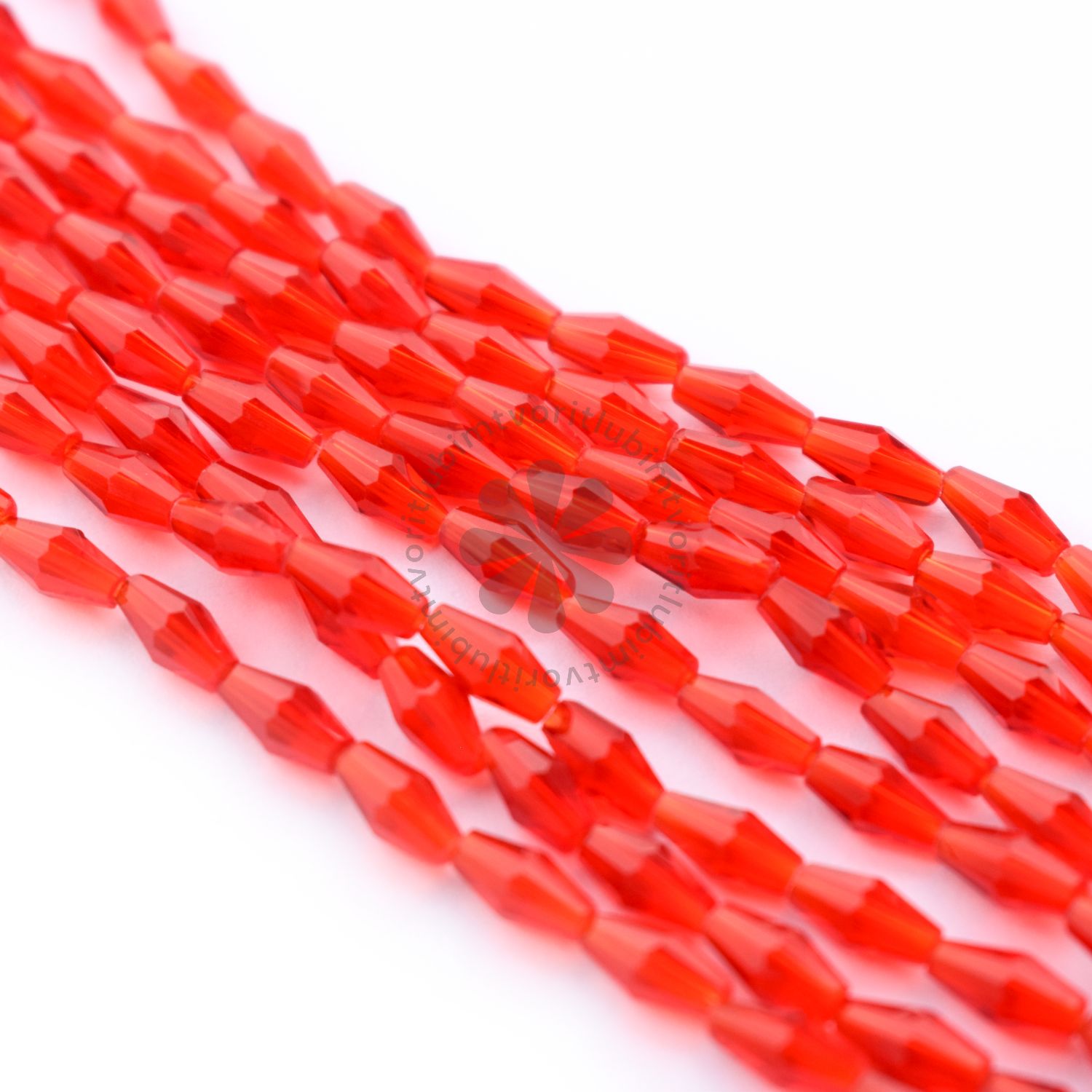 Sklenené brúsené korálky BICONE, 8x4 mm - 1 vlasec