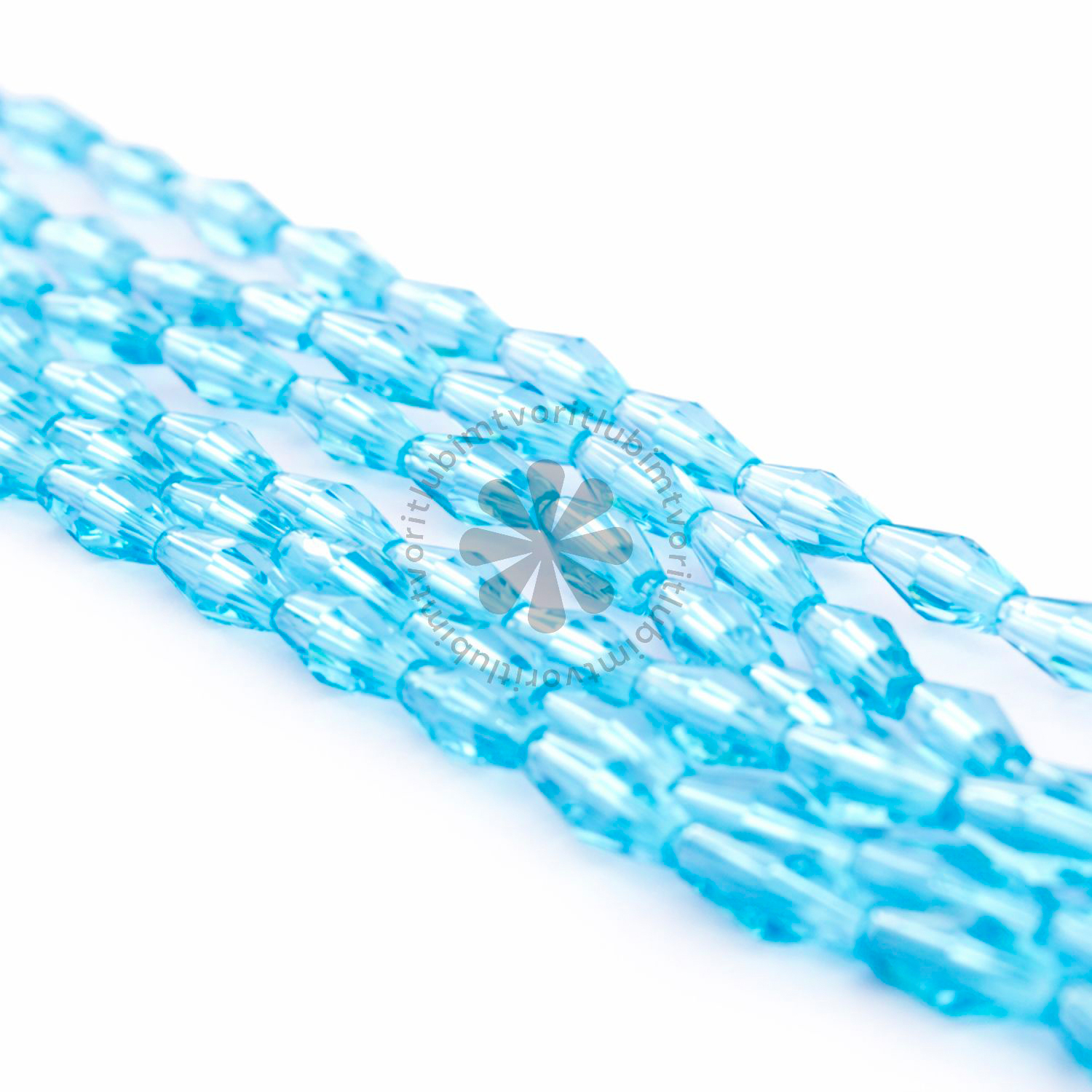 Sklenené brúsené korálky BICONE, 8x4 mm - 1 vlasec