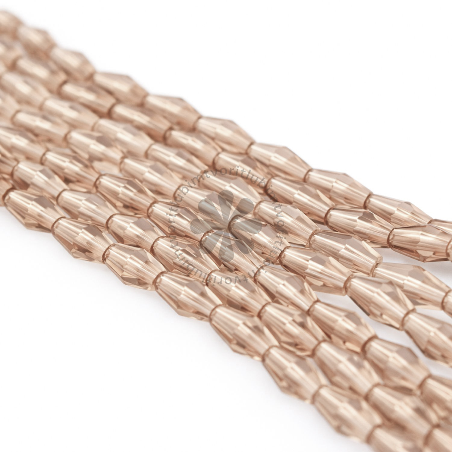 Sklenené brúsené korálky BICONE, 8x4 mm - 1 vlasec