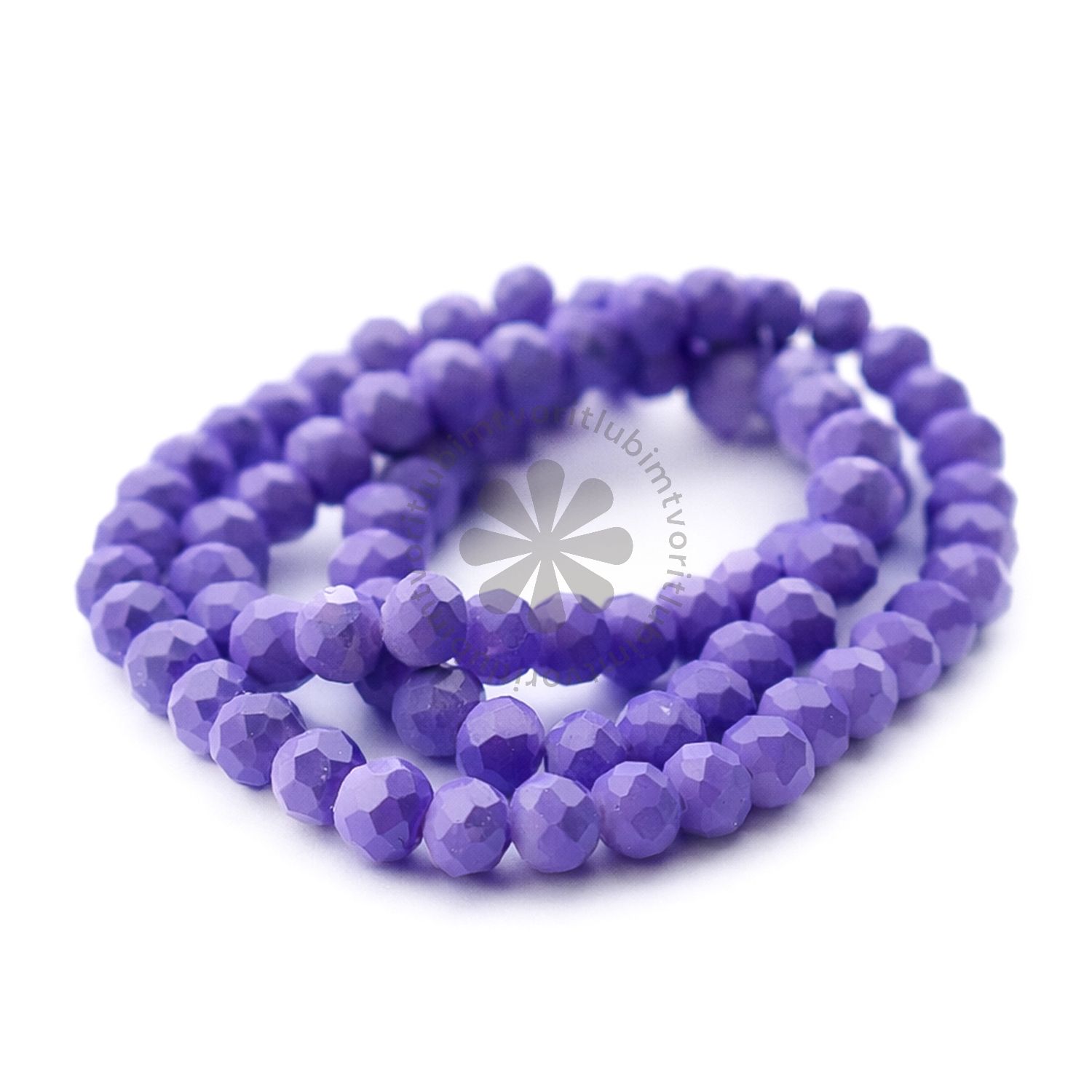 Brúsené korálky, 6x5 mm - 10 ks