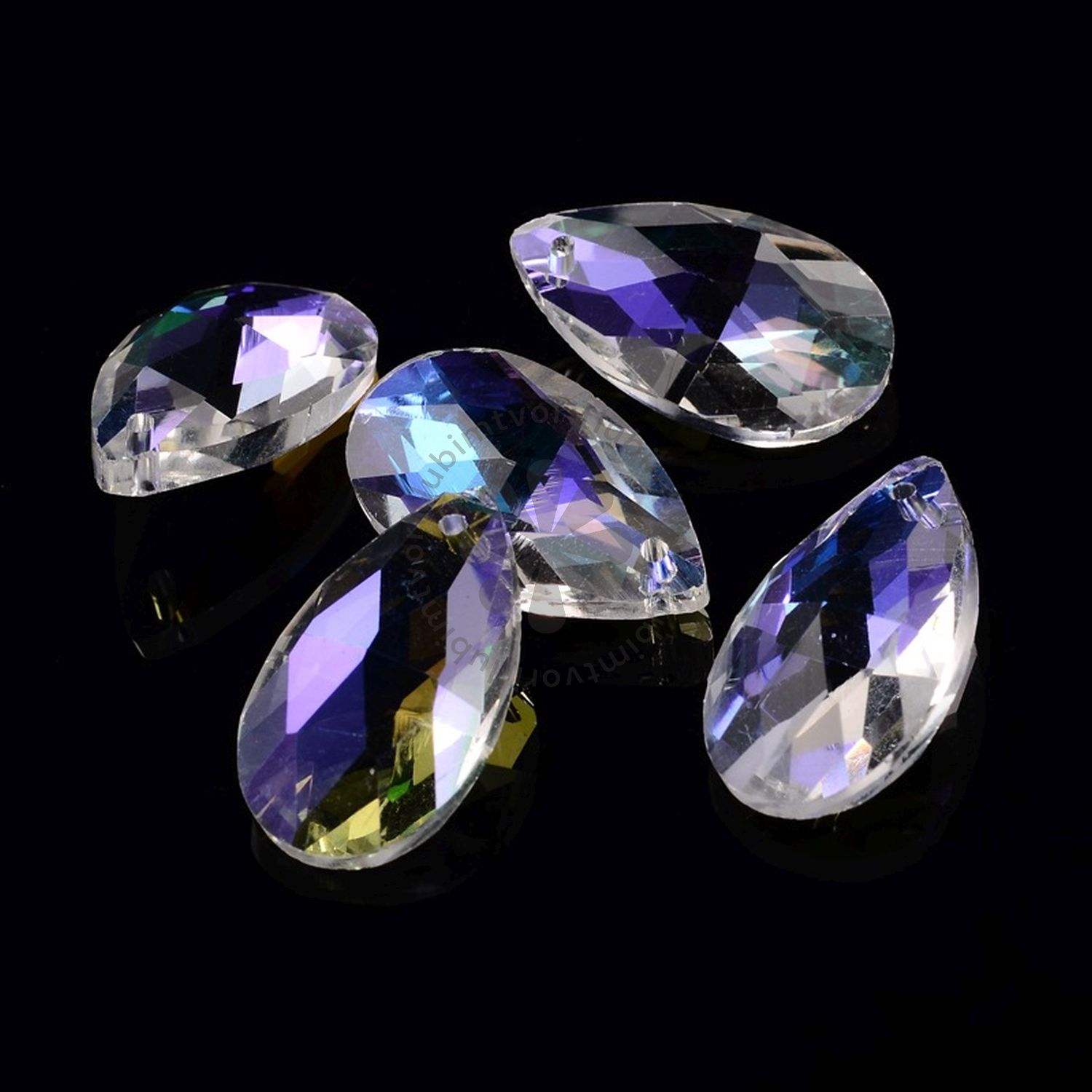 Brúsená slza, 22x13 mm - 1 ks