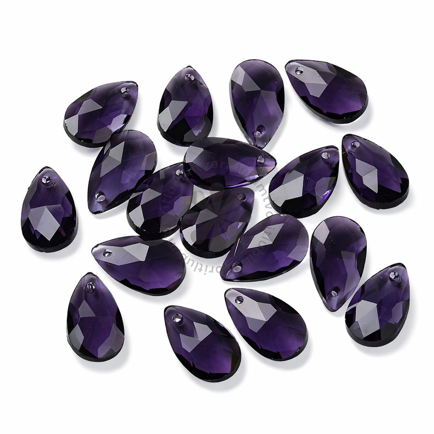 Brúsená slza, 22x13 mm - 1 ks