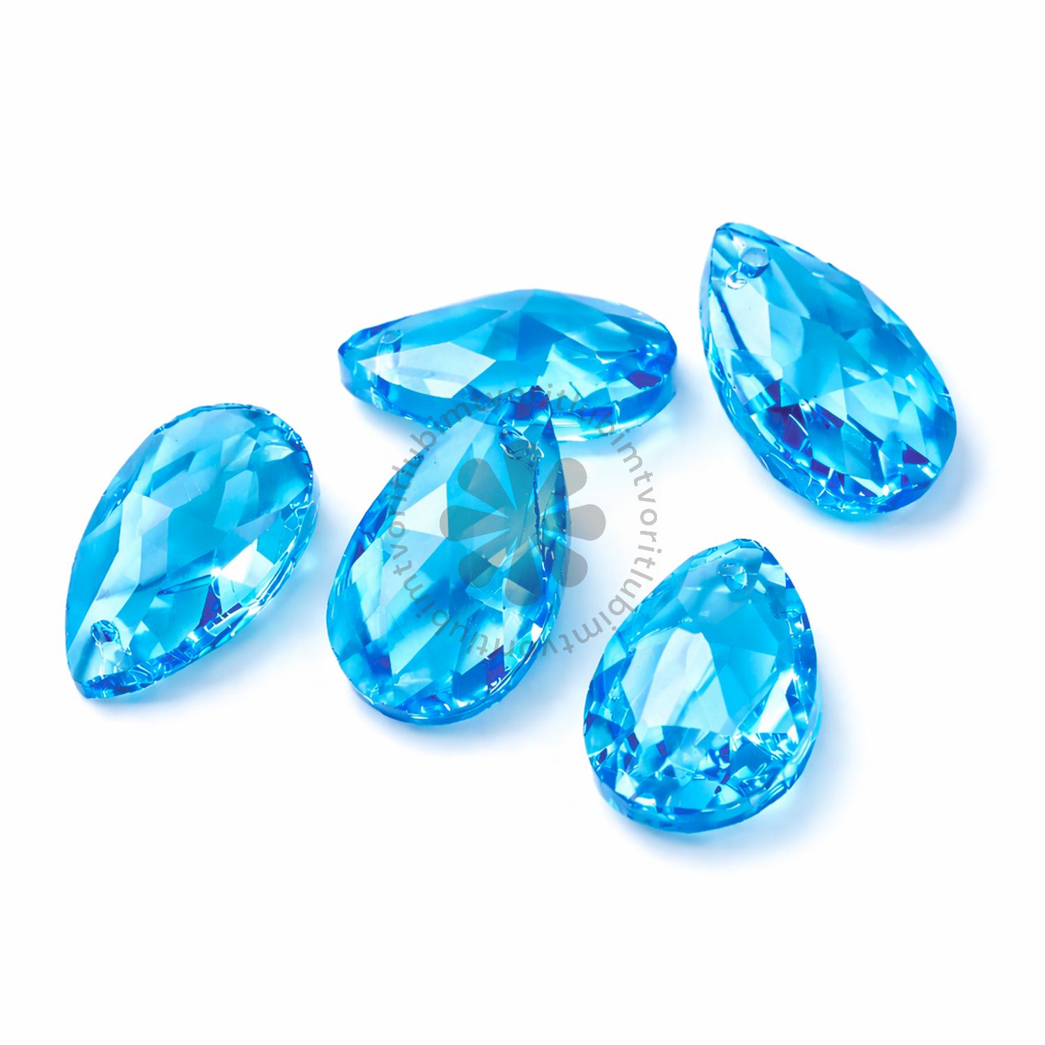 Brúsená slza, 22x13 mm - 1 ks