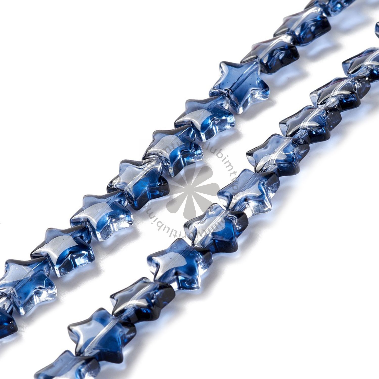 Sklenená korálka Hviezda, 10x10 mm - 1 ks