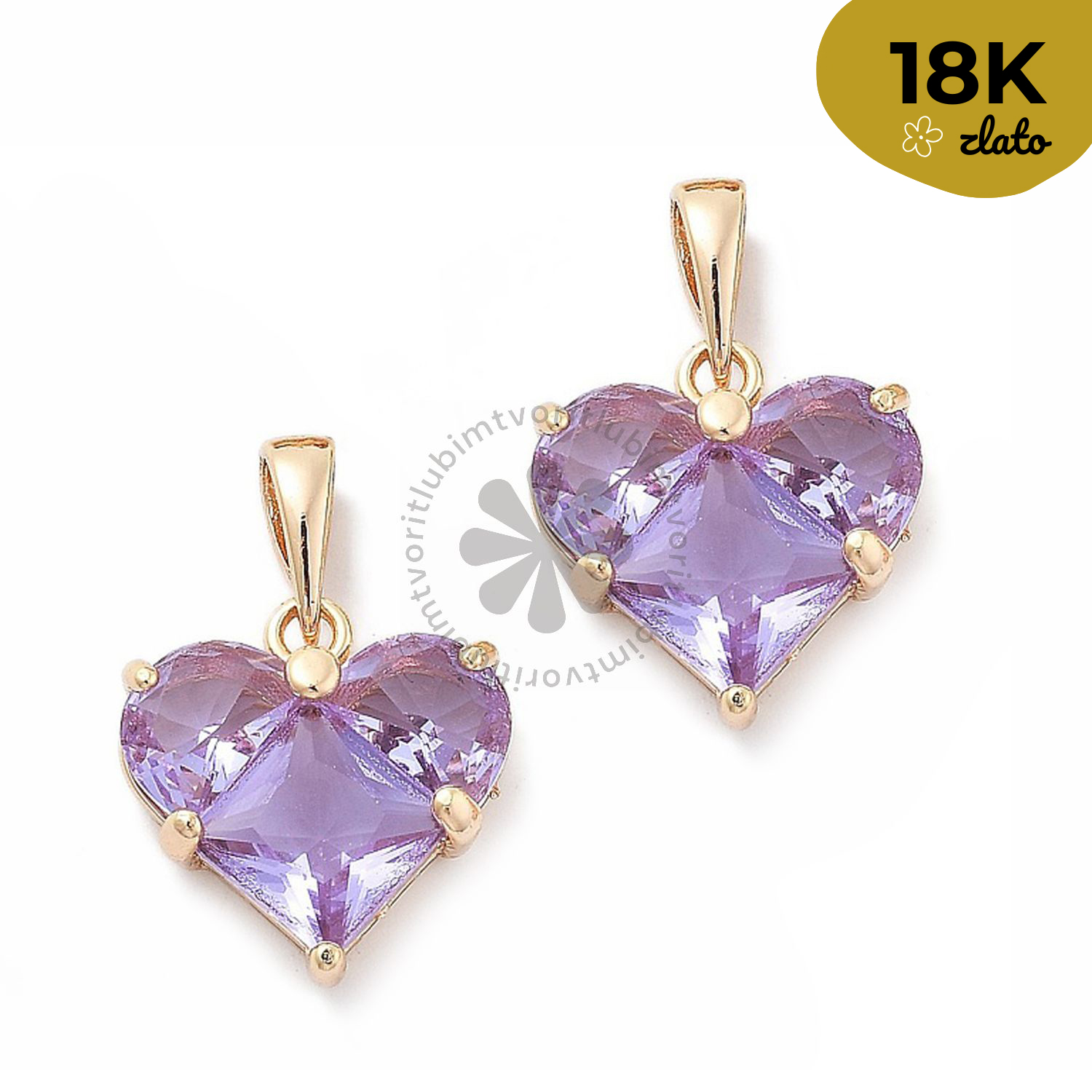 Prívesok srdce, 13.5x14 mm - 1 ks