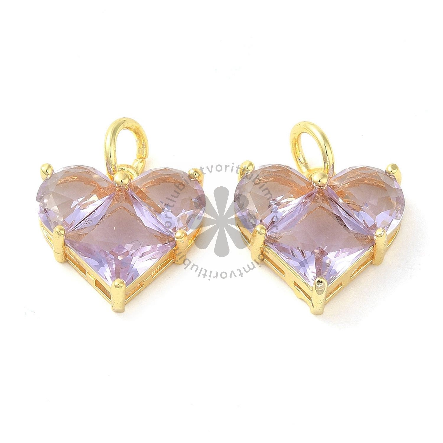 Prívesok srdce, 13.5x14 mm - 1 ks