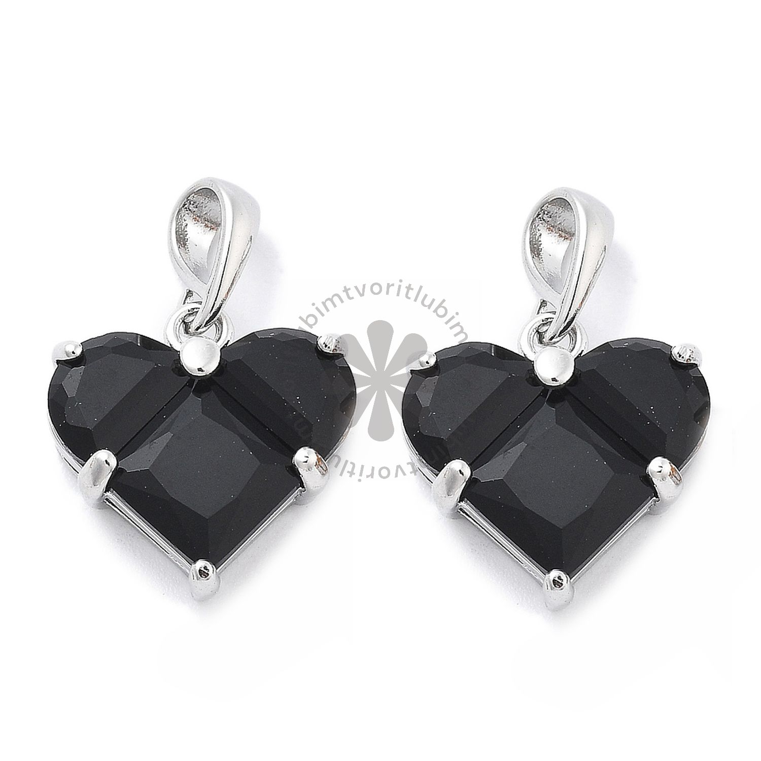 Prívesok srdce, 13.5x14 mm - 1 ks