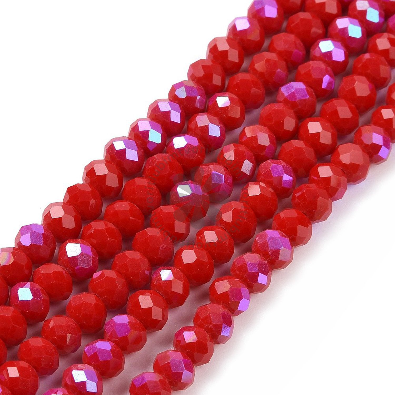 Sklenené brúsené korálky, 4x3 mm - 1 vlasec