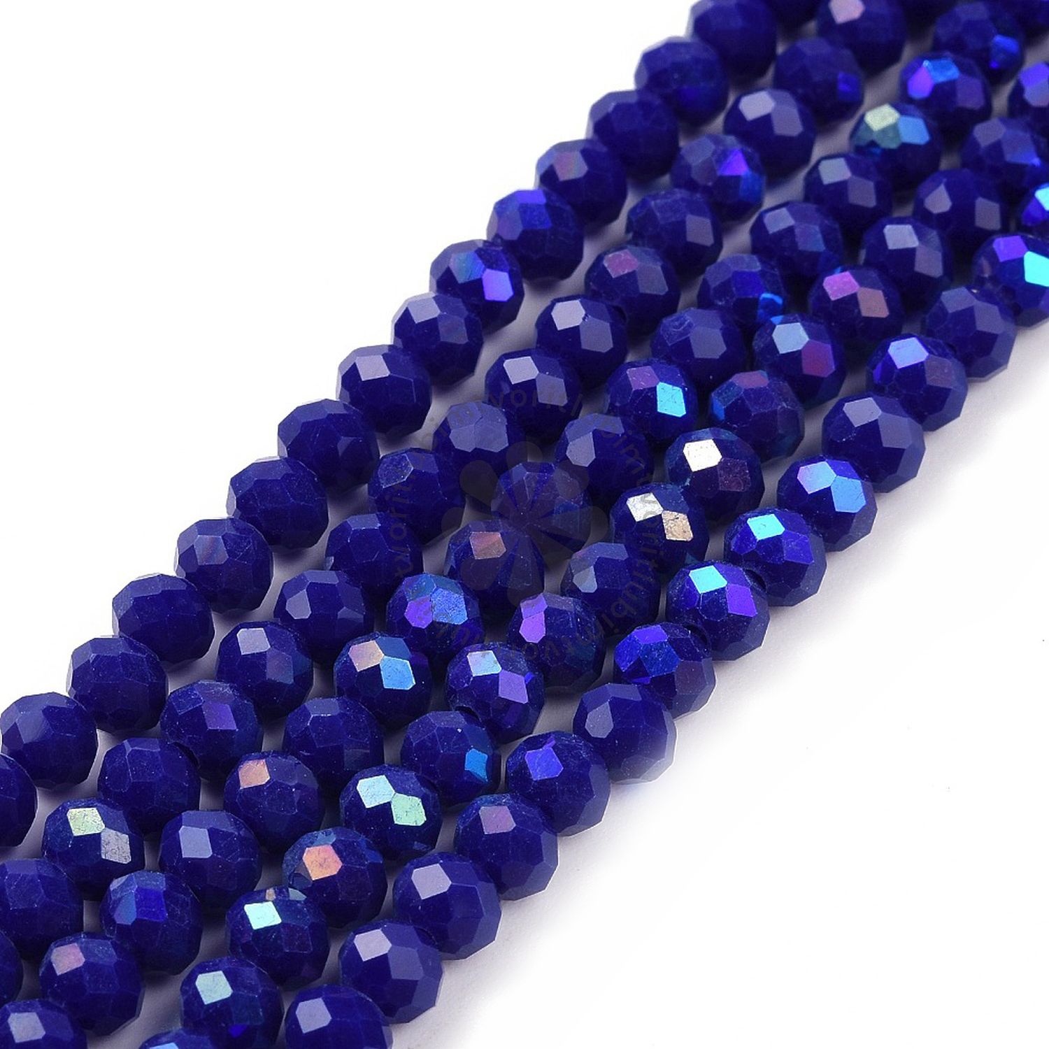 Sklenené brúsené korálky, 4x3 mm - 1 vlasec