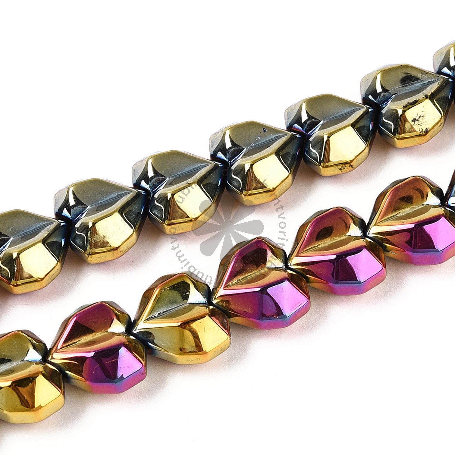 Sklenená korálka srdiečko, 15x13 mm - 1 ks