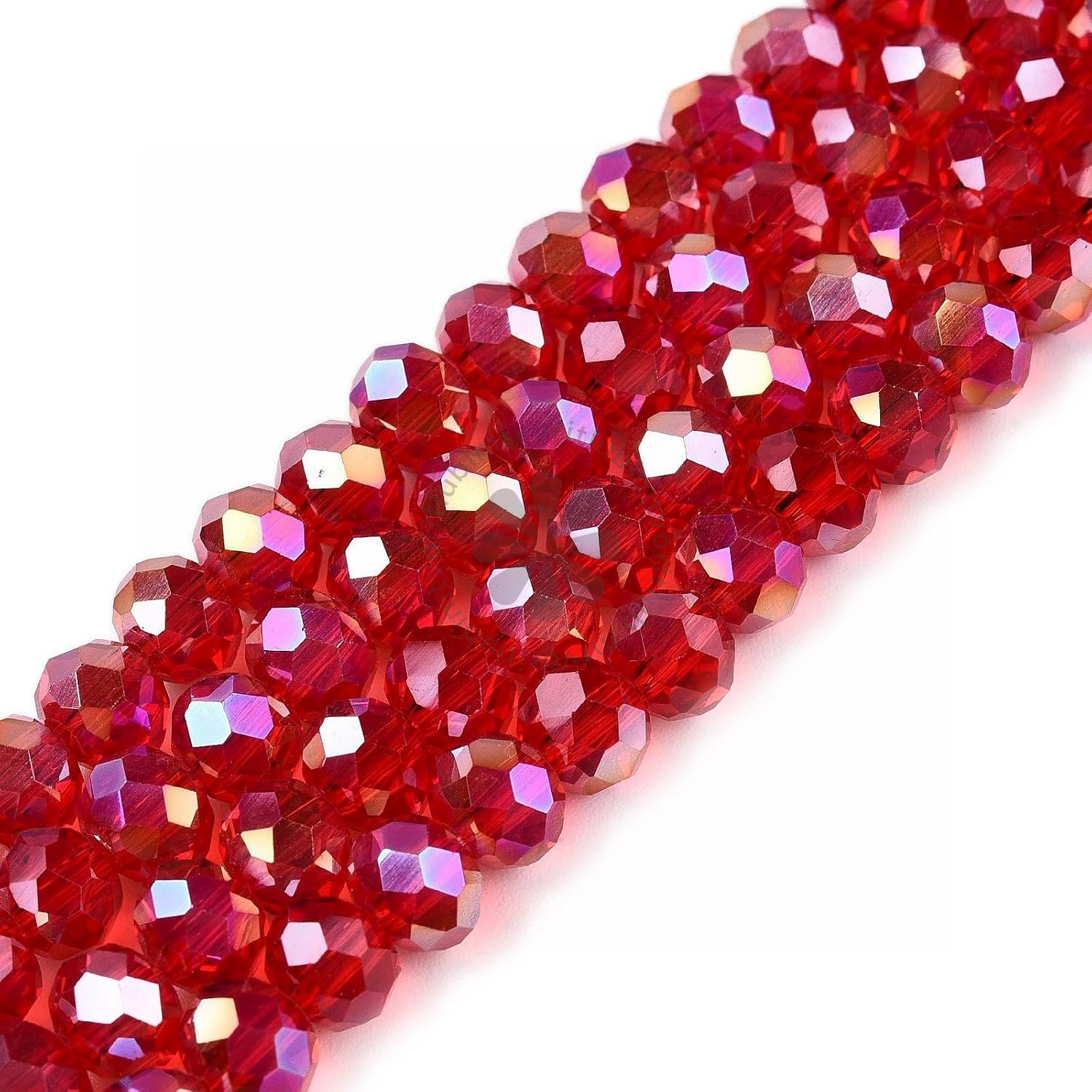 Sklenené brúsené korálky, 4x3 mm - 1 vlasec