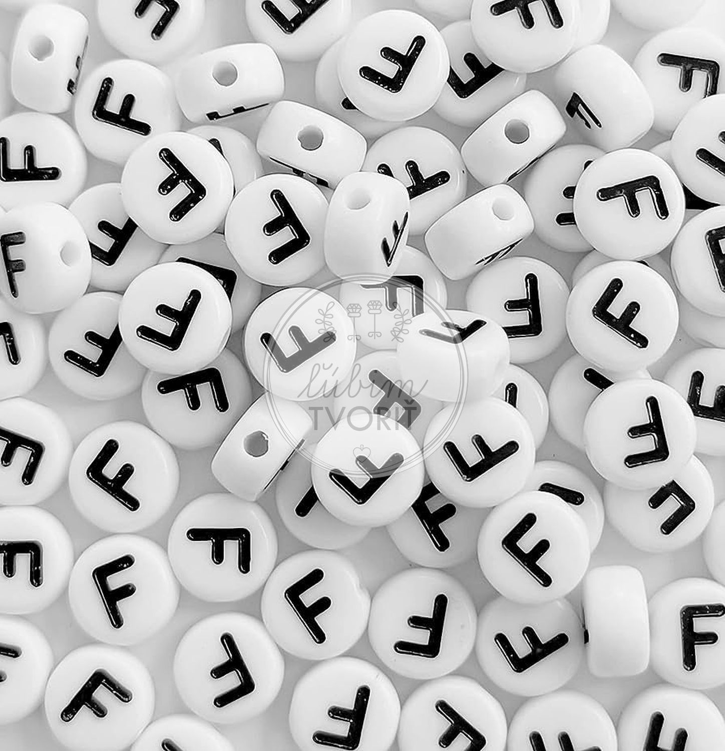 Plastové písmenka, 7 x 3 mm - 1 ks