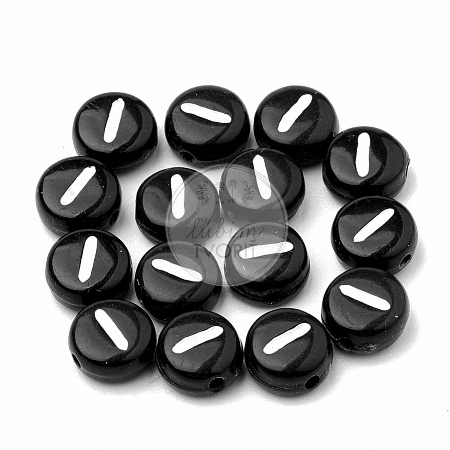 Plastové písmenka, 7 x 3 mm - 1 ks