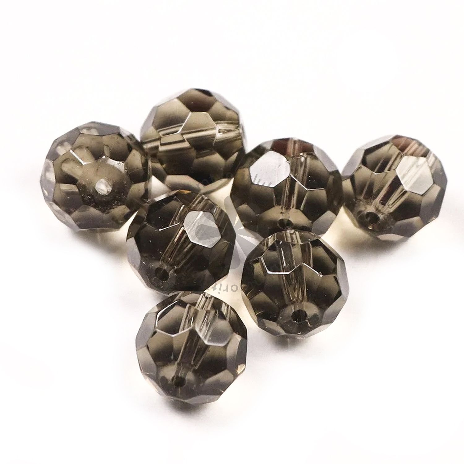 Brúsené sklenené korálky, 8 mm - 10 ks