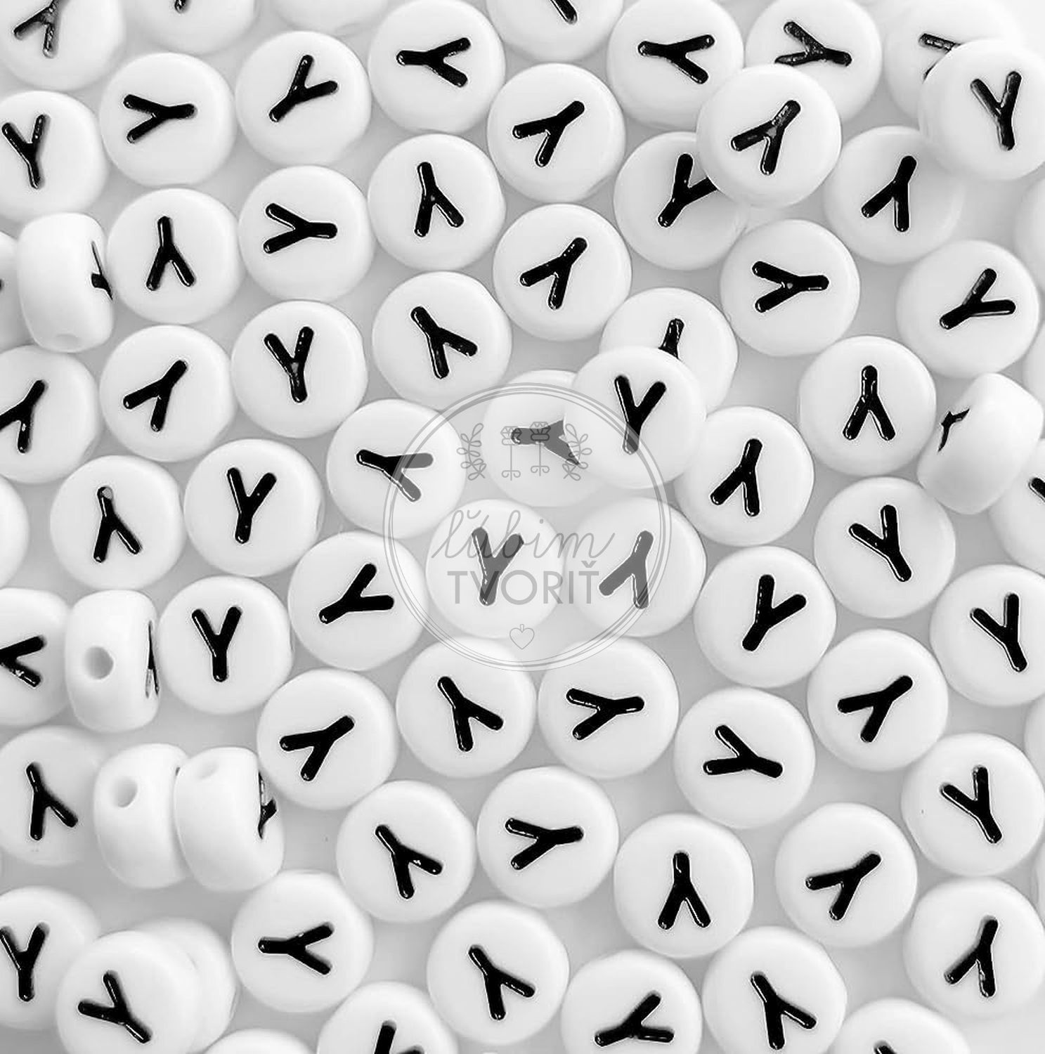 Plastové písmenka, 7 x 3 mm - 1 ks