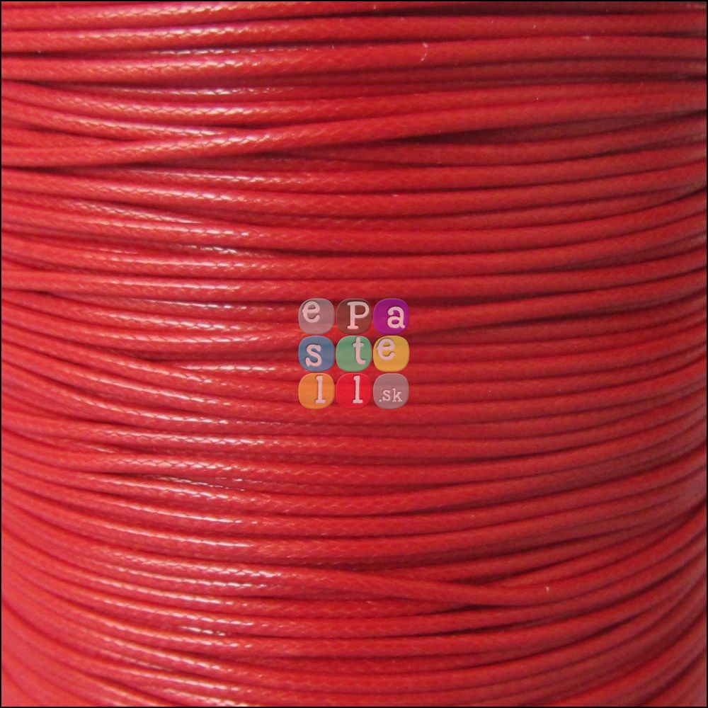 Voskovaná šnúrka LESKLÁ, 1.2 mm - 1 meter